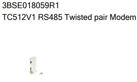TC512V1 RS485 3BSE018059R1 ABB Twisted Pair Modem