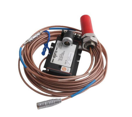 EPRO PR6424/002-131 Eddy Current Sensor with M10x1 Thread and 8m Open Lead Cable for Non-Contact Displacement Measurement
