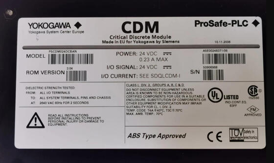 Yokogawa PSCDM024DCBAN Critical Discrete Module for ProSafe Safety Systems